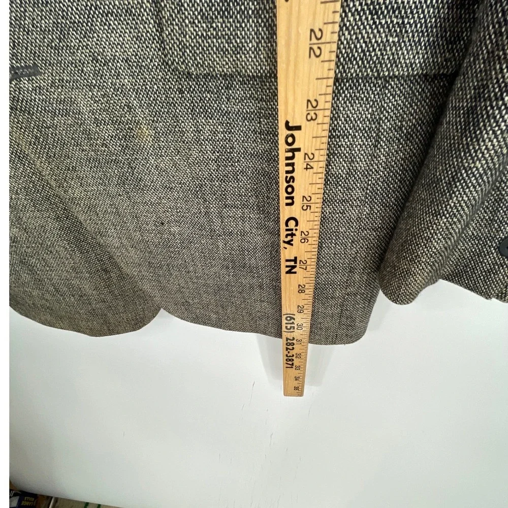 Vintage College Roe Mens Blazer 42L Sport Coat Gray Tweed Wool Blend USA Made